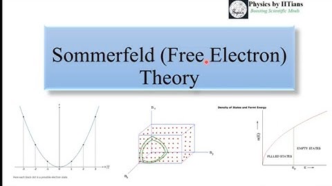 Sommerfeld Free Electron Theory of Metals 👉Fermi Energy, Fermi surface, Density of States