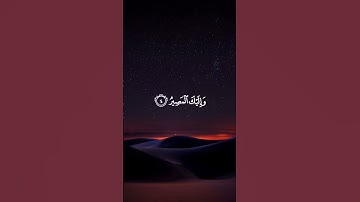 رَبَّنَا عَلَيْكَ تَوَكَّلْنَا وَإِلَيْكَ أَنَبْنَا وَإِلَيْكَ الْمَصِيرُ سورة الممتحنة ياسر الدوسري