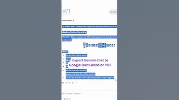 How to export Gemini chat to Google Docs or Word | 1 Click! #shorts