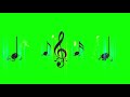 Spinning Music Notes Recital Animation Green Screen