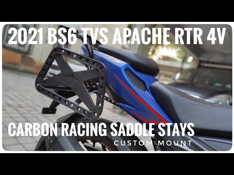 2021 TVS APACHE RTR 200 4V | Carbon Racing Saddle Stays | DIY Custom Install | Tour Mods | DNA VLOGS