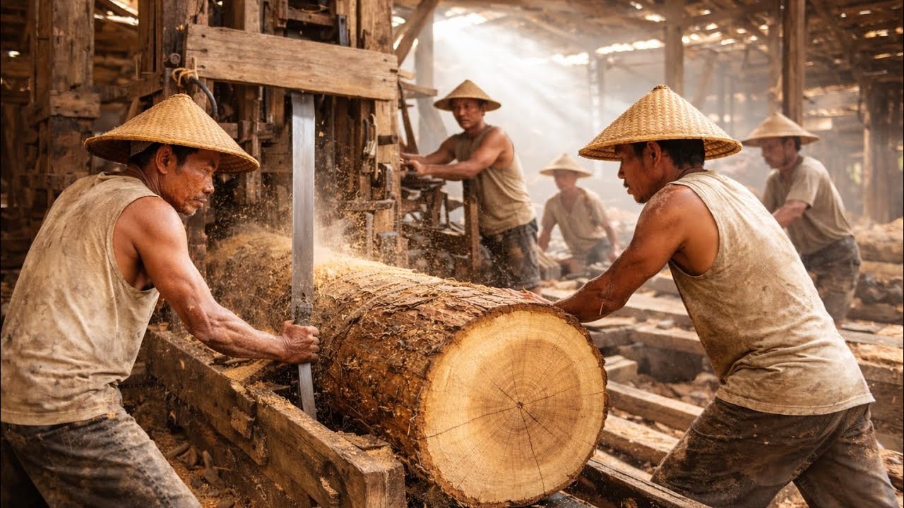 AFRICAN WOOD IS PROCESSED HERE FOR A PRICE OF 5 BILLION