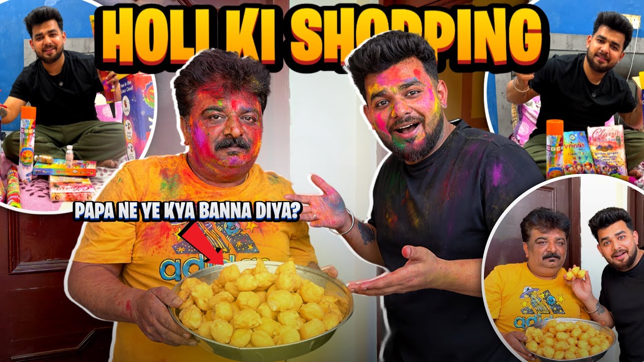 Holi shopping 2026😍 | Papa ji ne ye kya banna diya holi ke liye😱