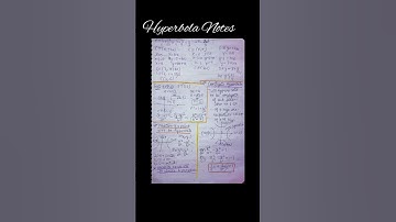 HYPERBOLA SHORT NOTES | FORMULA SHEET | CLASS 11 & JEE