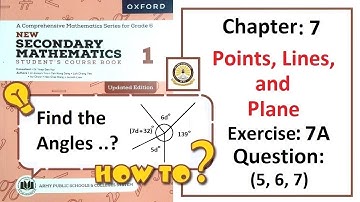Exercise 7A Question 5, 6, 7 (Geometry) – Math Class 6 Army Public School (APS).