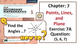 Exercise 7A Question 5, 6, 7 (Geometry) – Math Class 6 Army Public School (APS).