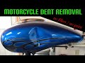 Motorcycle Dent Removal - Yamaha Stryker Gas Tank Paintless Dent Repair