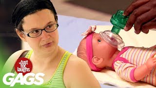 Fake Baby Gets Sick and Goes to the Hospital