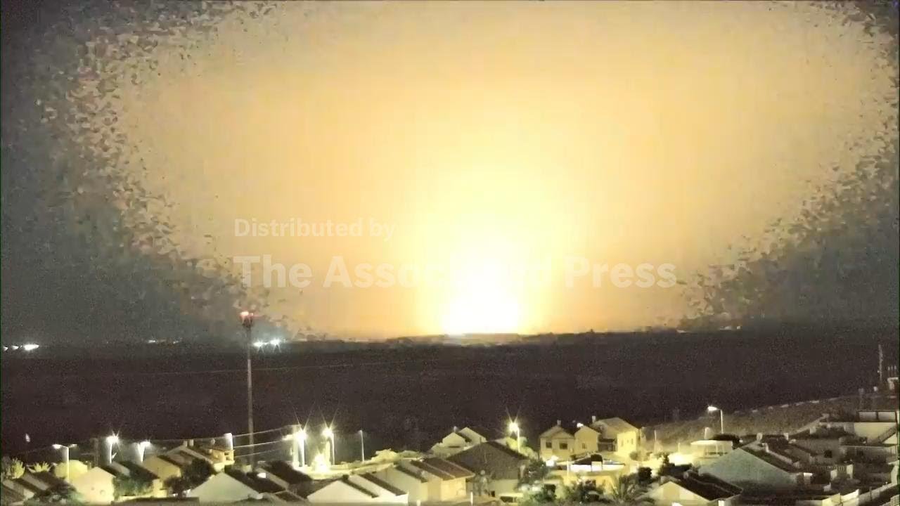 Explosions light up night sky over Gaza Strip but fragile ceasefire continues to hold