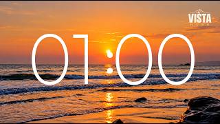 Relaxing Ocean Waves 1 Minute Timer with Music