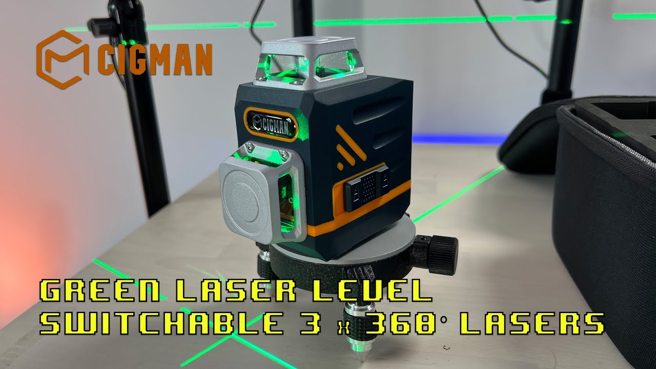 Hanging Pictures with Lasers! CIGMAN CM-701 Green Laser Level - Switchable 3x360° Laser Level