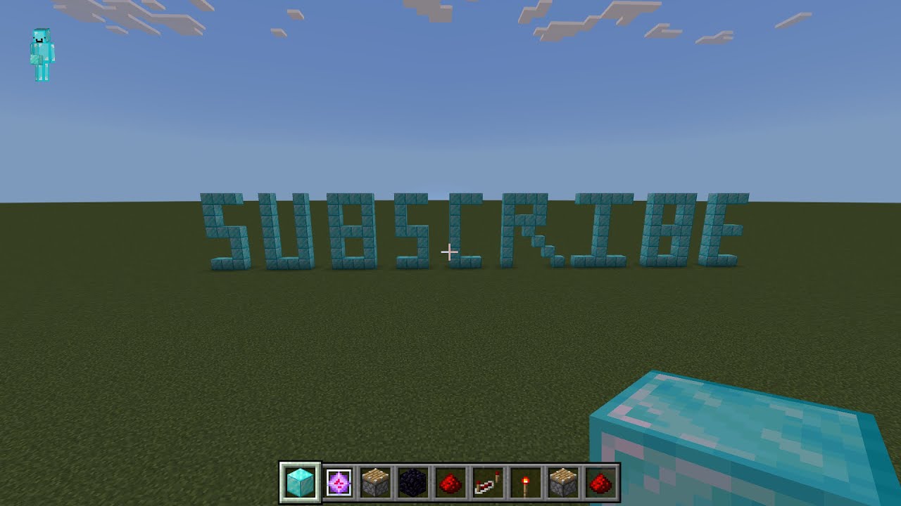 Minecraft Subscribe Build 💎 I Built a SUBSCRIBE Sign Out of DIAMOND BLOCKS in Minecraft! 💎 - YouTube