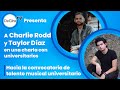 Charlie Rodd y Taylor Díaz en una charla con universitarios