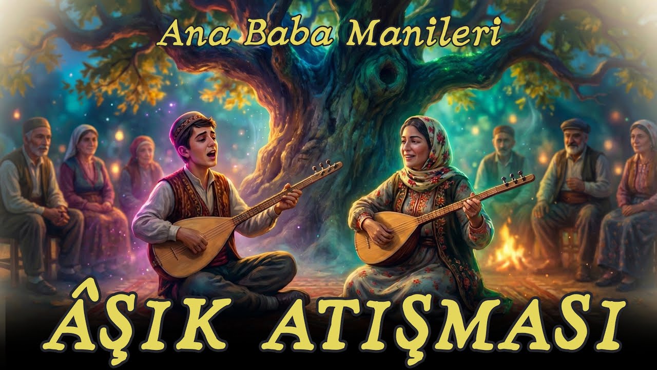 ÂŞIK ATIŞMASI | Ana–Baba Manileri | Bağlama ile Erkek & Kadın Atışması