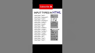 Input types in html | html tags | all html tags list | input tag in html | #mRcodding| #shorts