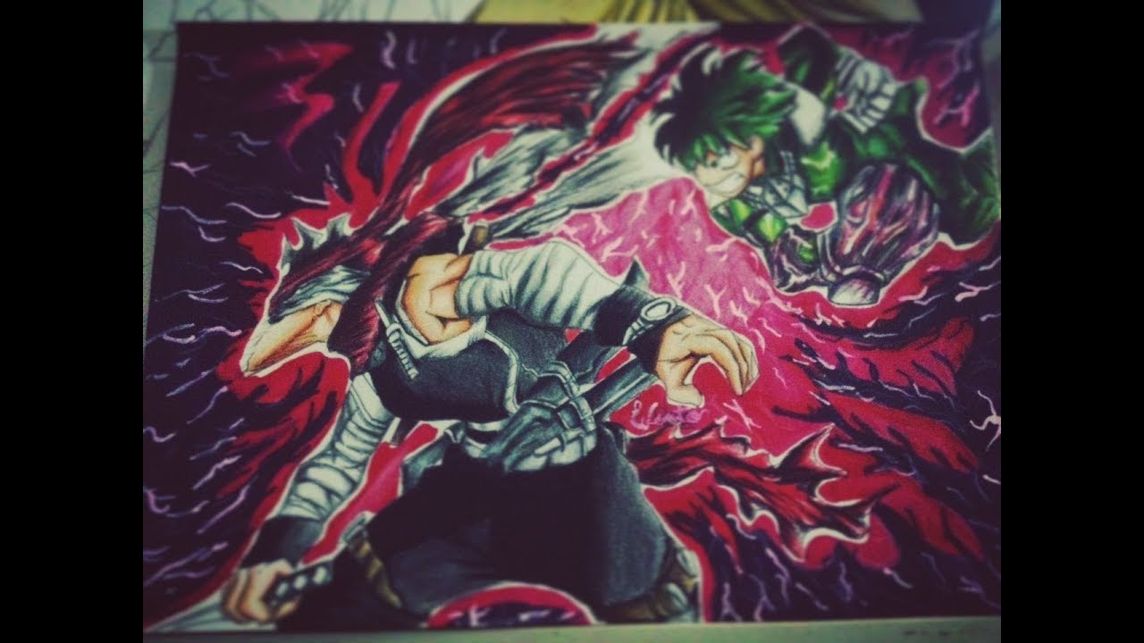 Speed Drawing - Midoriya Izuku (Deku) vs Stain (Boku No Hero Academia ...