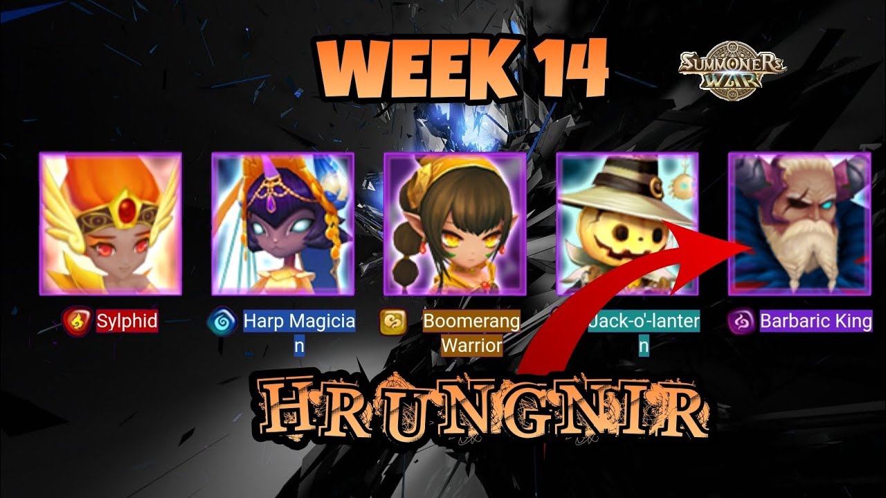 F2PTEAM FOR HRUNGNIR HALL OF HEROES WEEK 14 [ Summoners War : Sky Arena]
