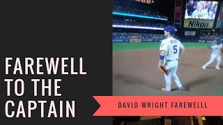 Celebrity David Wrights Last Game||Farewell To The Captain Wealth