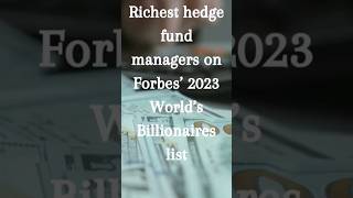 ♾️💲RICHEST HEDGE FUND MANAGERS Net Worth