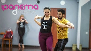 Edson Vieira and Oksana Zemtsova. Zouk demo. Ipanema Dance Studio.