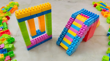 Satisfying DIY Slide ASMR/ Building Blocks/block game/lego building blocks #asmr#buildingblocks#lego