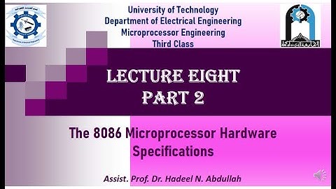 Lecture 8 / Part 2, Microprocessor Engineering, Dr. Hadeel Nasrat