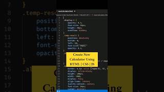 Create Simple Calculator Using HTML | CSS | JS