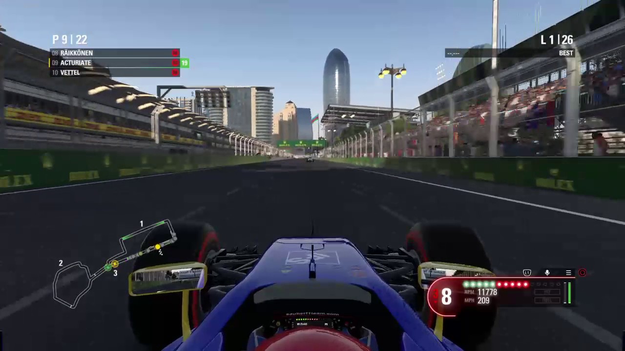 F1 2016 Sauber Career Mode - Azerbaijan