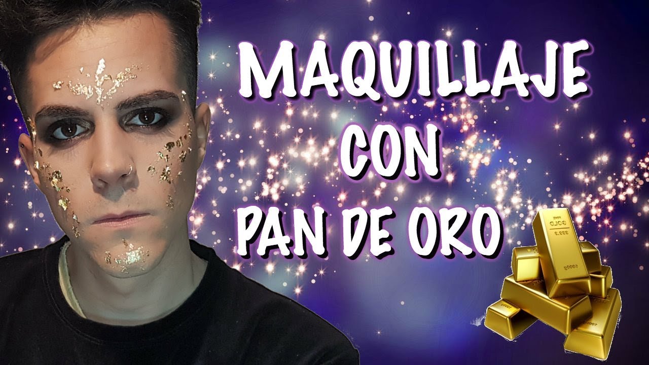 Maquillaje artístico con pan de oro