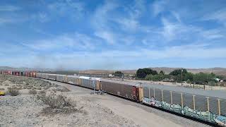 EB UP Port Stack/Domestic Intermodal Train With Smoking SD70ACe In Hodge Ca! #bigbossrailfanner