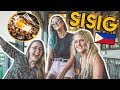 FOREIGN GIRLS TRY FILIPINO SISIG (Sizzling Pig Ears)