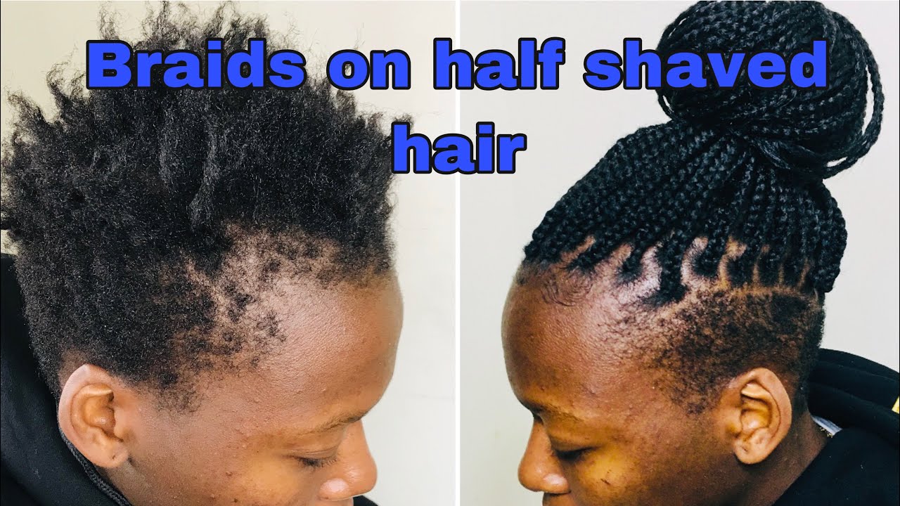 How I Did Her Braids With Short Hair And Shaved Sides how To Braid 