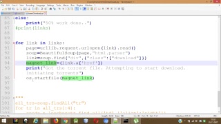Web Scrapping  in Python ( using BeautifulSoup) | Automated torrents download