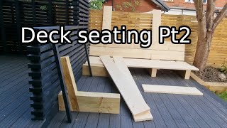 Deck seating Pt2 - Cutting the half laps in the feet for the back rest supports