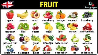 Fruit vocabulary in English with pictures | Fruits names list