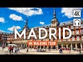 Madrid 4k walking tour spain  3h tour with captions  immersive sound 4k ultra60fps