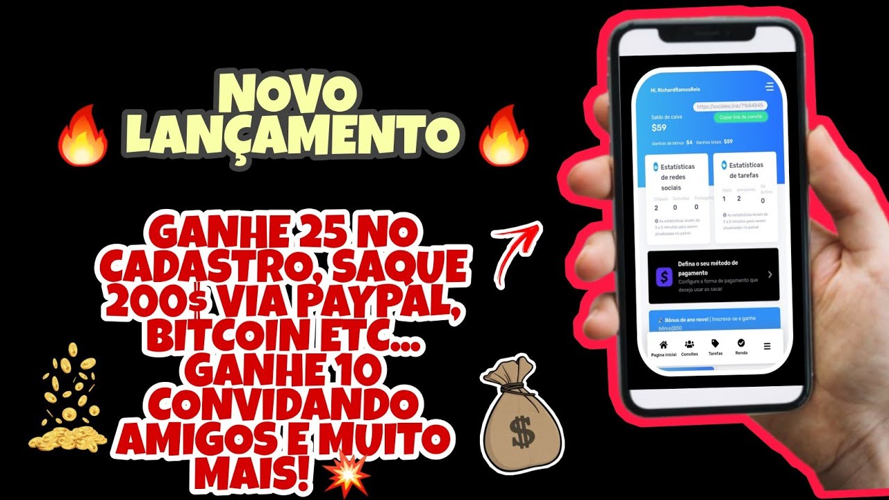 💥 NOVA PLATAFORMA 💥 ( Socialea ) GANHE 25 NO CADASTRO, SAQUE 200$ SEM INVESTIR! 10$ POR INDICADO 😱🤑