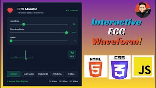Build an ECG Display with HTML, CSS & JavaScript – Live Heartbeat UI
