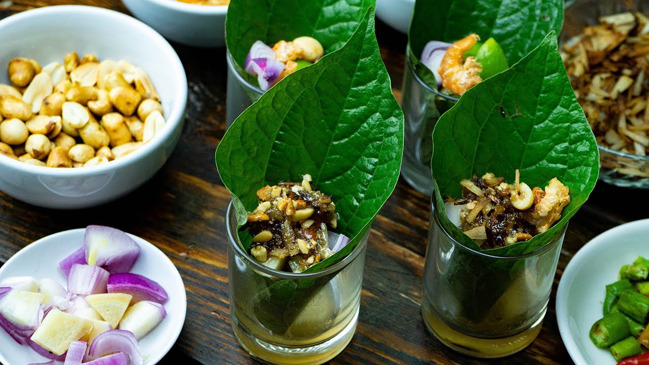 Betel Leaf Wrap Miang Kham Thai Recipe Original Thai Food YouTube betel-leaf-wrap-miang-kham-thai-recipe-original-thai-food-youtube