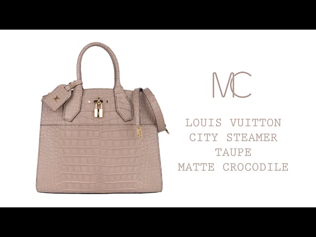 Louis Vuitton City Steamer Bag Taupe Matte Crocodile Limited Edition 