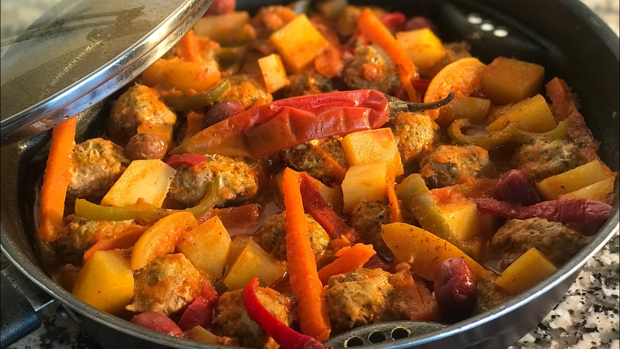 Tagine Sardine Kefta with vegetables healthy and tasty recipe 