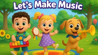 🎵 Let’s Make Music! | Fun Kids Song with Tommy, Mia, Jayden & Bingo 🎺🥁🎶