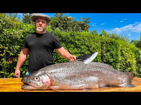 The Art Of Cooking A Huge Trout! The Splendor Of Taste From The Azerbaijani Chef