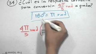 Exercise to convert radians to degrees