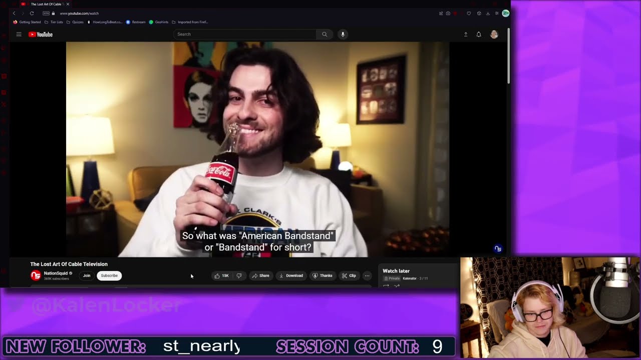 Kalenator Twitch VOD - watching The Lost Art Of Cable Television and continuing Portal 2