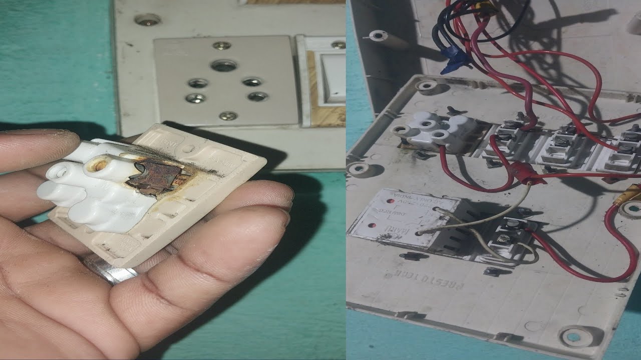 Electric Extension board 5pin socket chang and wering - YouTube