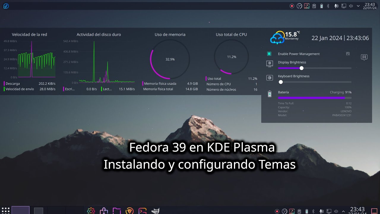 Fedora 39 Workstation KDE Plasma Preview - YouTube