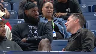 LeBron James \& Rob Pelinka watch Bronny at the NBA Draft Combine | NBA on ESPN