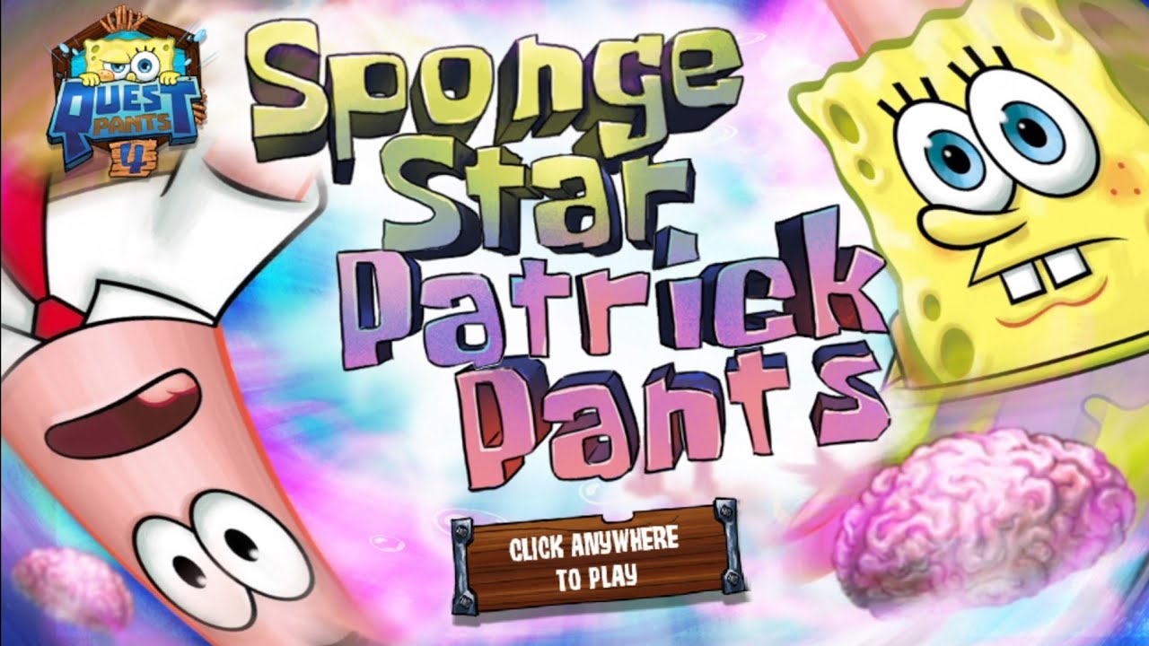 SpongeBob Questpants 4 Sponge Star Patrick Pants Walkthrough 100% (Browser Game)