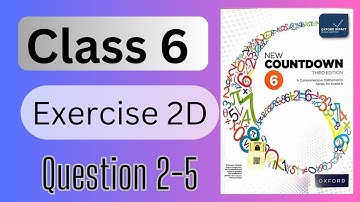 Class 6th math Exercise 2D | Question 2-5 | Countdown 6 | Oxford | Math with Afshan #maths